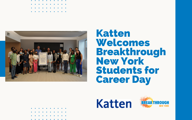 Katten Welcomes Breakthrough New York Students for Career Day