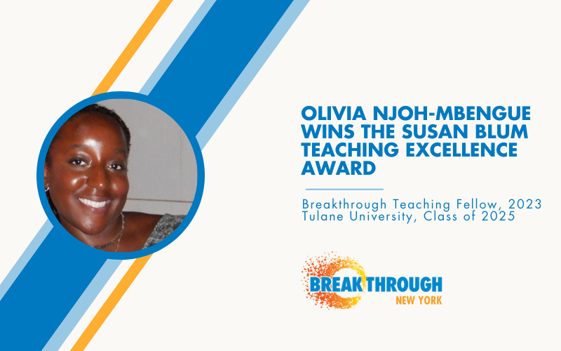 Olivia Njoh-Mbengue Wins the Susan Blum Teaching Excellence Award