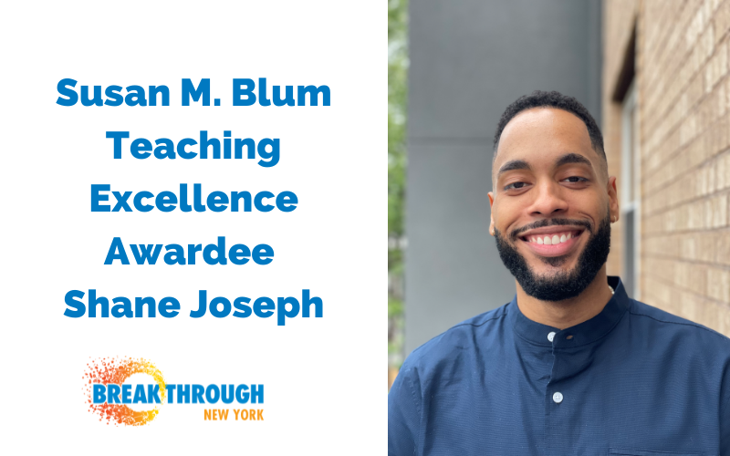 An Interview with Shane Joseph, Susan M. Blum Teaching Excellence Awardee